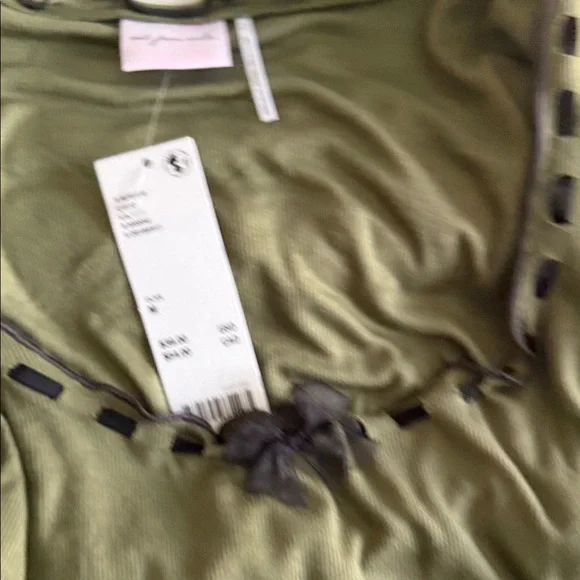 Urban Outfitters Olive Green Long Sleeve Scoop Neck M - Picture 5 of 7